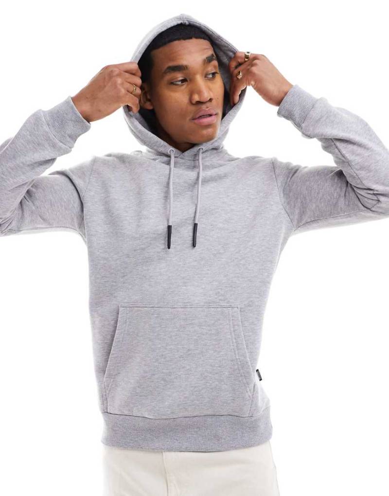 ONLY & SONS - Oversize-Kapuzenpullover in meliertem Hellgrau von ONLY & SONS
