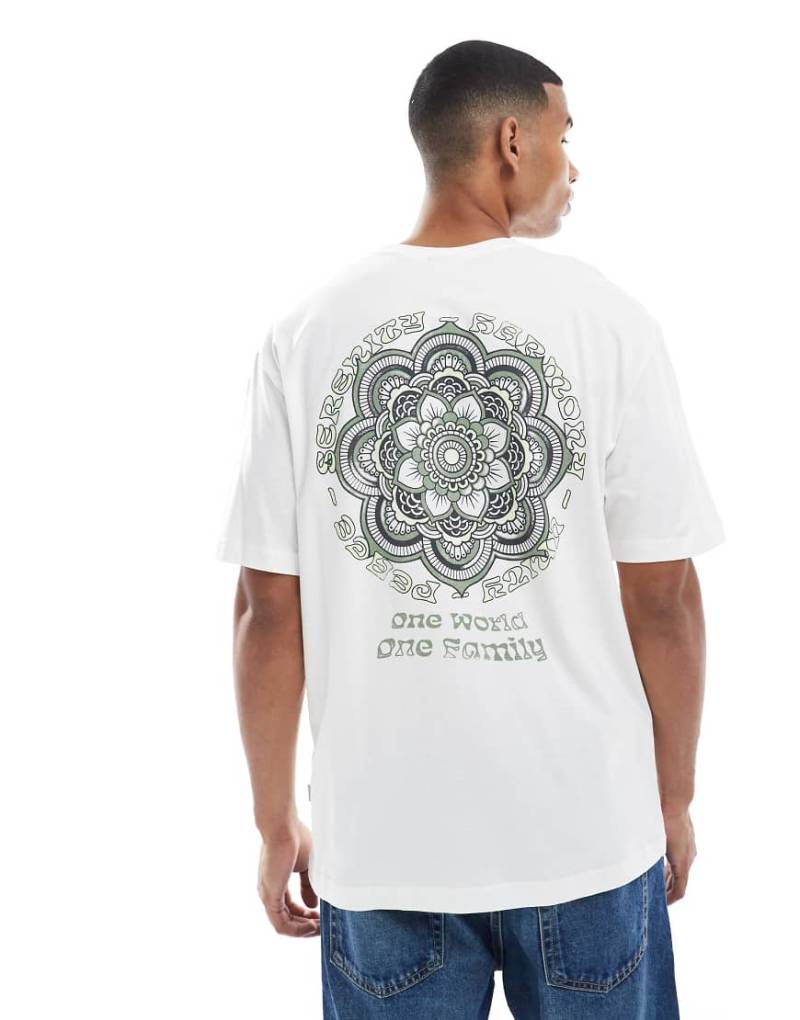 ONLY & SONS - Oversize-T-Shirt in Weiß mit Mandala-Rückenprint von ONLY & SONS