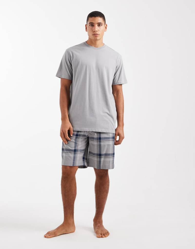 ONLY & SONS - Pyjama in kariertem Grau, bestehend aus T-Shirt und Shorts ONLY & SONS - Pyjama in kariertem Grau, bestehend aus T-Shirt und Shorts von ONLY & SONS