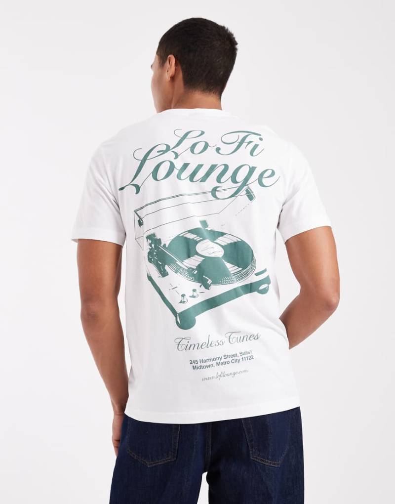 ONLY & SONS - Regular Fit T-Shirt in Weiß mit Rückenprint von ONLY & SONS