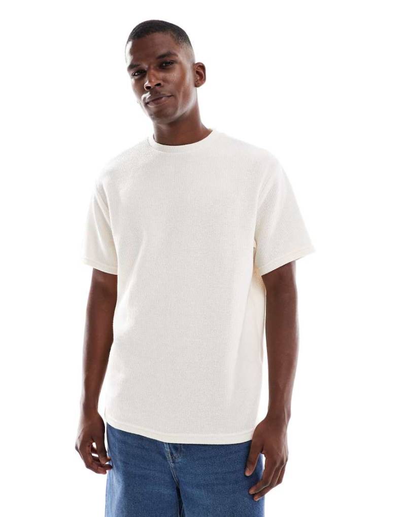 ONLY & SONS - Relaxed-Fit-T-Shirt in Ecru-Weiß von ONLY & SONS