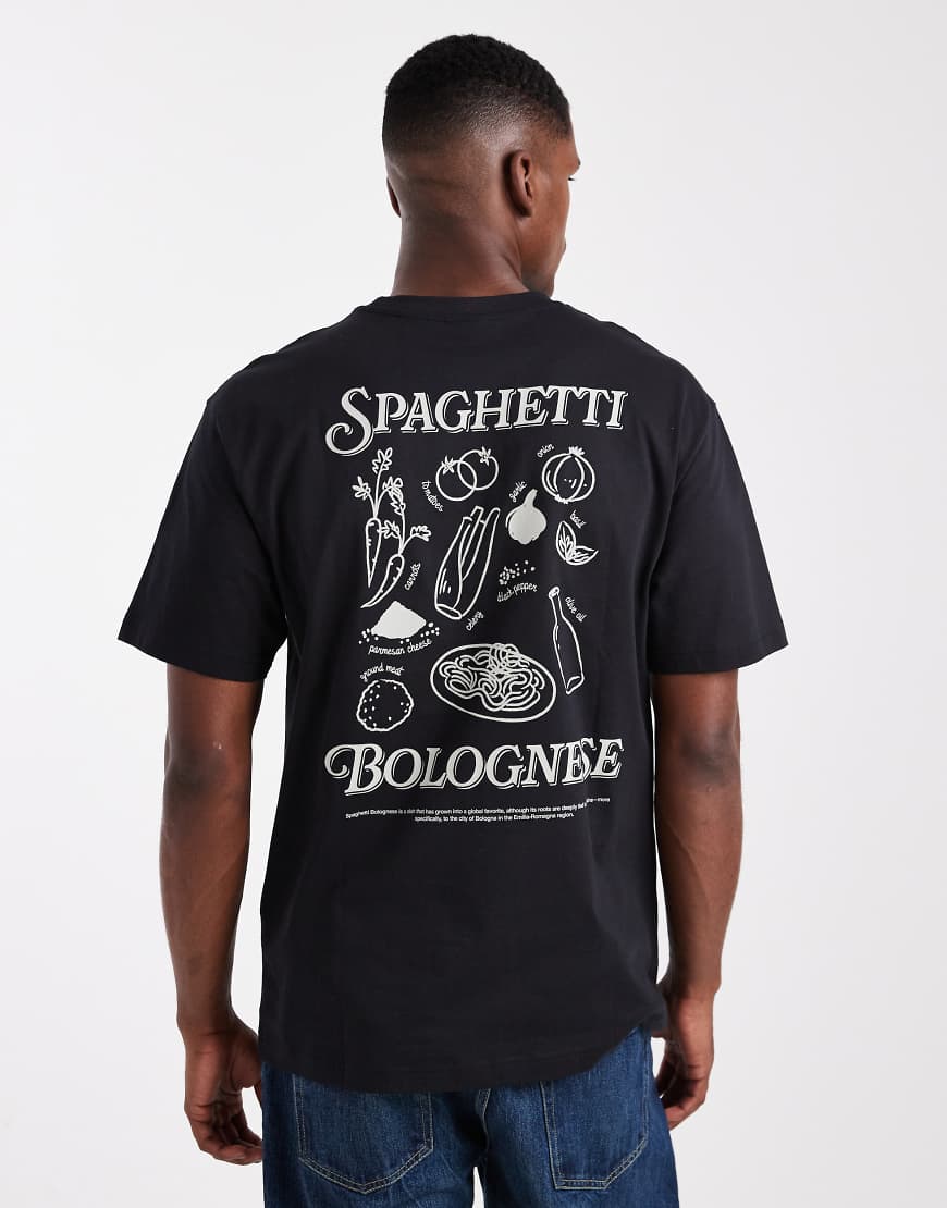 ONLY & SONS - Relaxed-Fit-T-Shirt in Schwarz mit Spaghetti-Rückenprint von ONLY & SONS