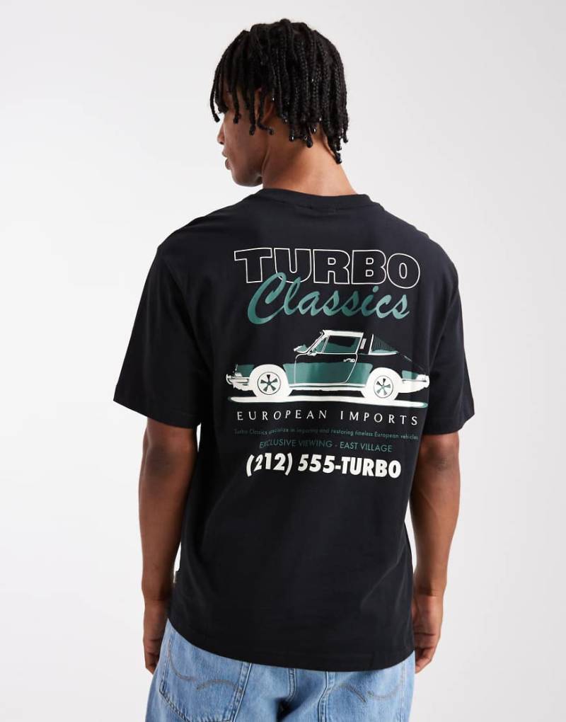 ONLY & SONS - Relaxed-Fit-T-Shirt in Schwarz mit klassischem Auto-Rückenprint ONLY & SONS - Relaxed-Fit-T-Shirt in Schwarz mit klassischem Auto-Rückenprint von ONLY & SONS