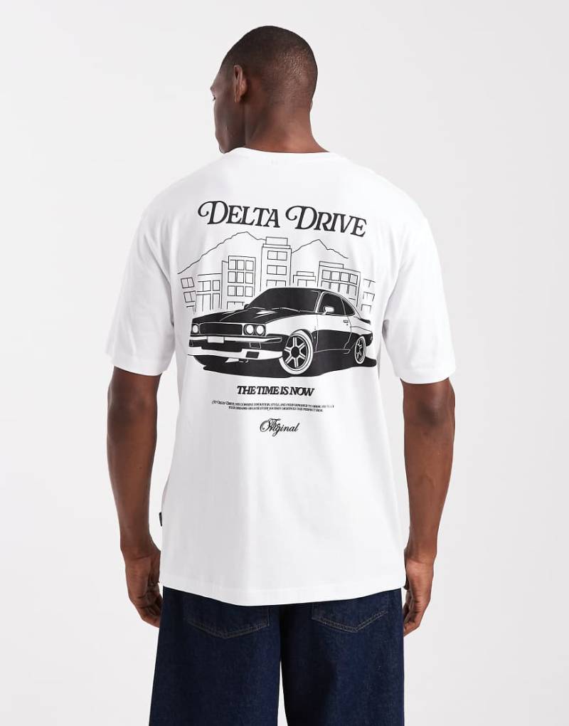 ONLY & SONS - Relaxed-Fit-T-Shirt in Weiß mit „Drive"-Rückenprint ONLY & SONS - Relaxed-Fit-T-Shirt in Weiß mit „Drive"-Rückenprint von ONLY & SONS