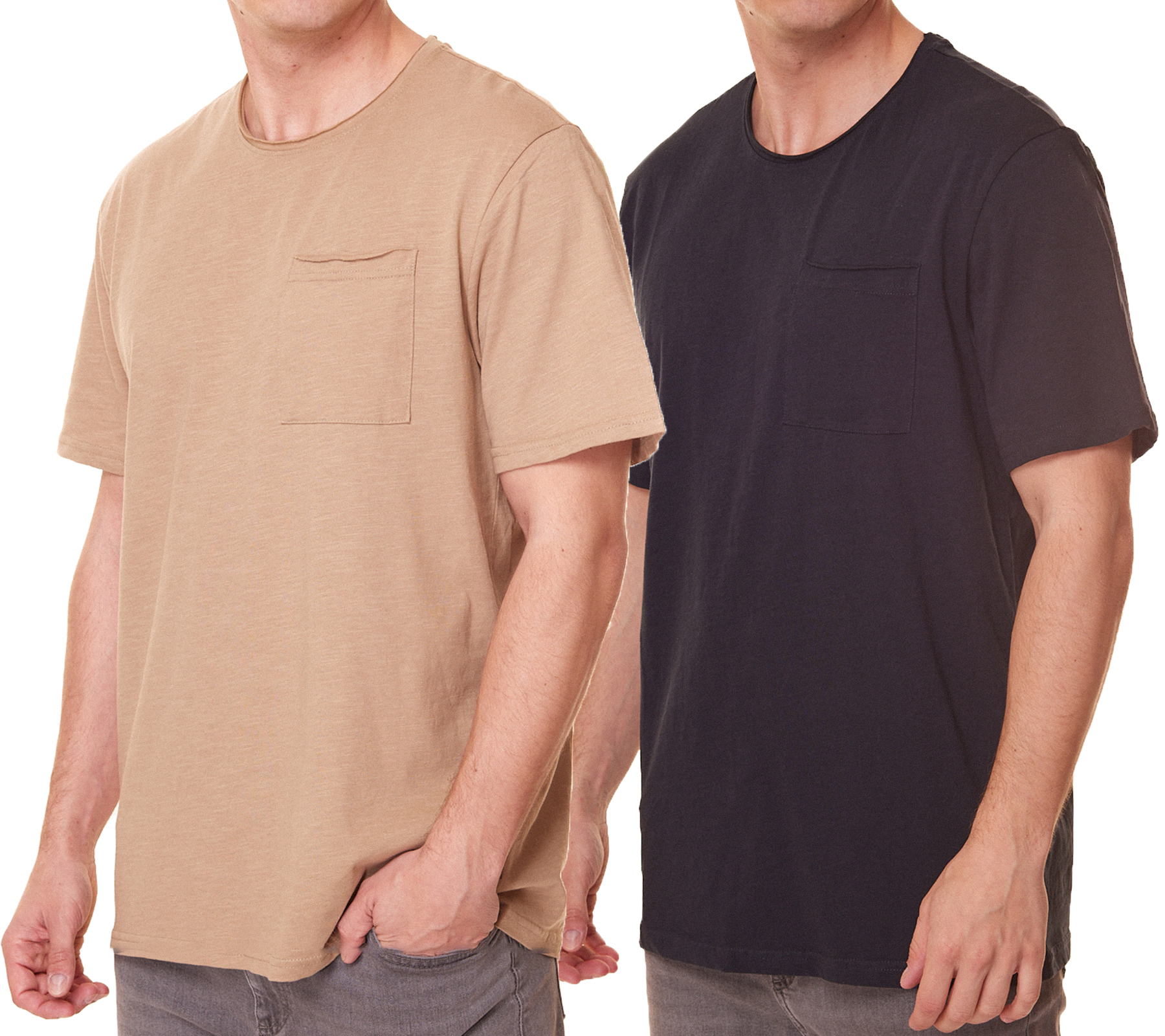 ONLY & SONS Roy Regular Herren Freizeit T-Shirt O-Neck Baumwoll-Shirt aus Slub-Stoff 22022531 von ONLY & SONS