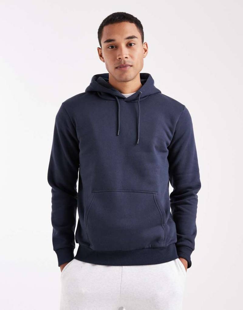 ONLY & SONS - Schmal geschnittener Kapuzenpullover in Marineblau von ONLY & SONS