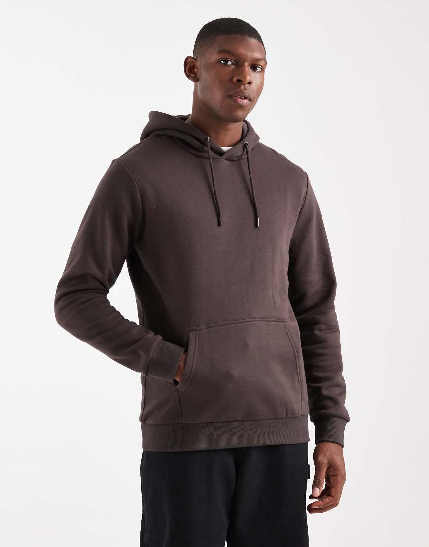 ONLY & SONS - Schmaler Kapuzenpullover in Dunkelbraun-Brown von ONLY & SONS