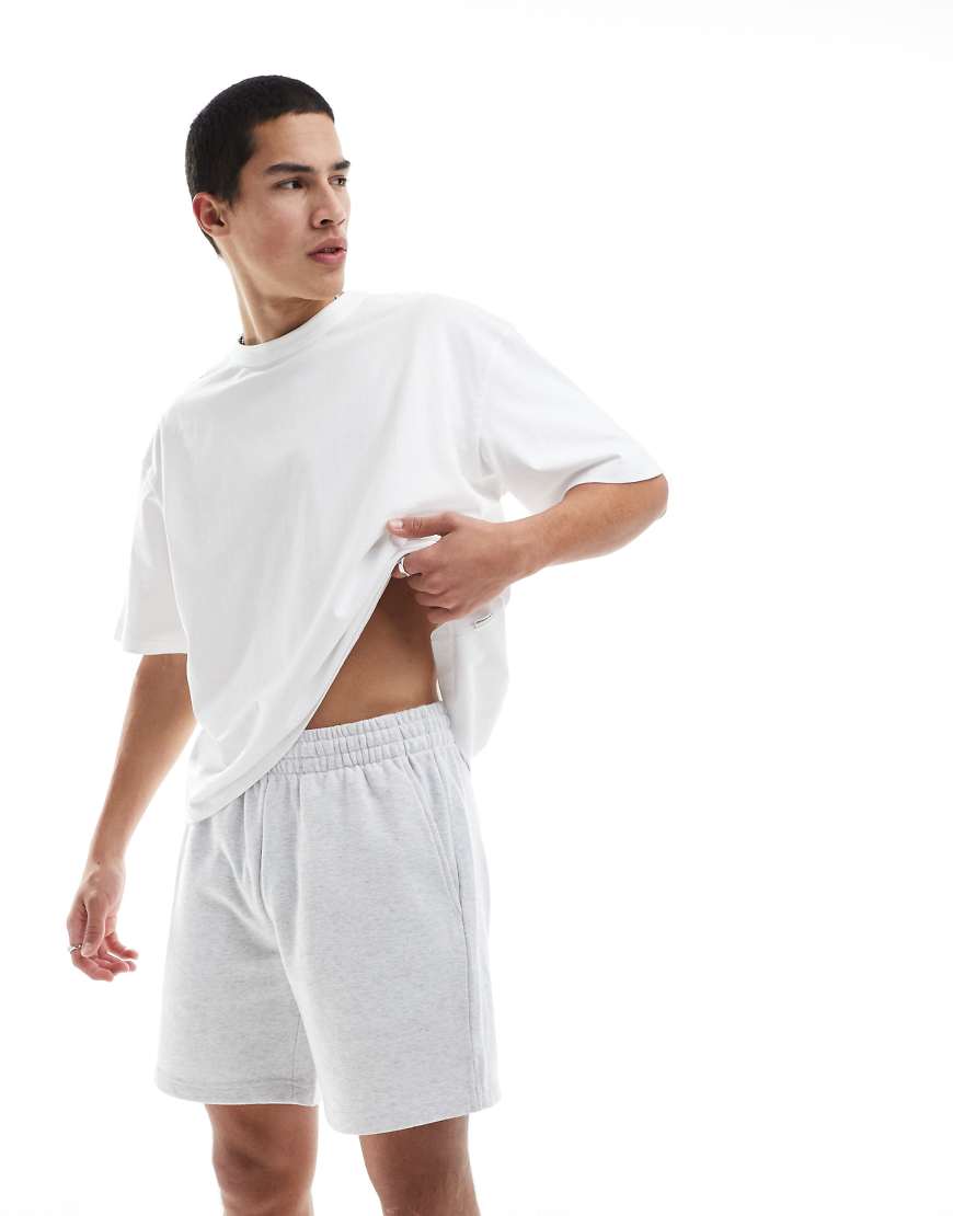 ONLY & SONS - Shorts aus Sweatshirt-Stoff in Hellgrau meliert ONLY & SONS - Shorts aus Sweatshirt-Stoff in Hellgrau meliert von ONLY & SONS