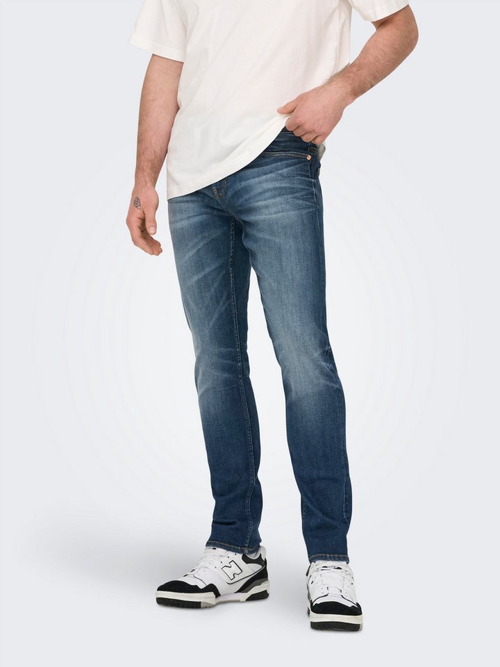 ONLY & SONS Slim-fit-Jeans OS ONSLOOM SLIM BLUE GREY 40 mit Destroyed Effekt von ONLY & SONS