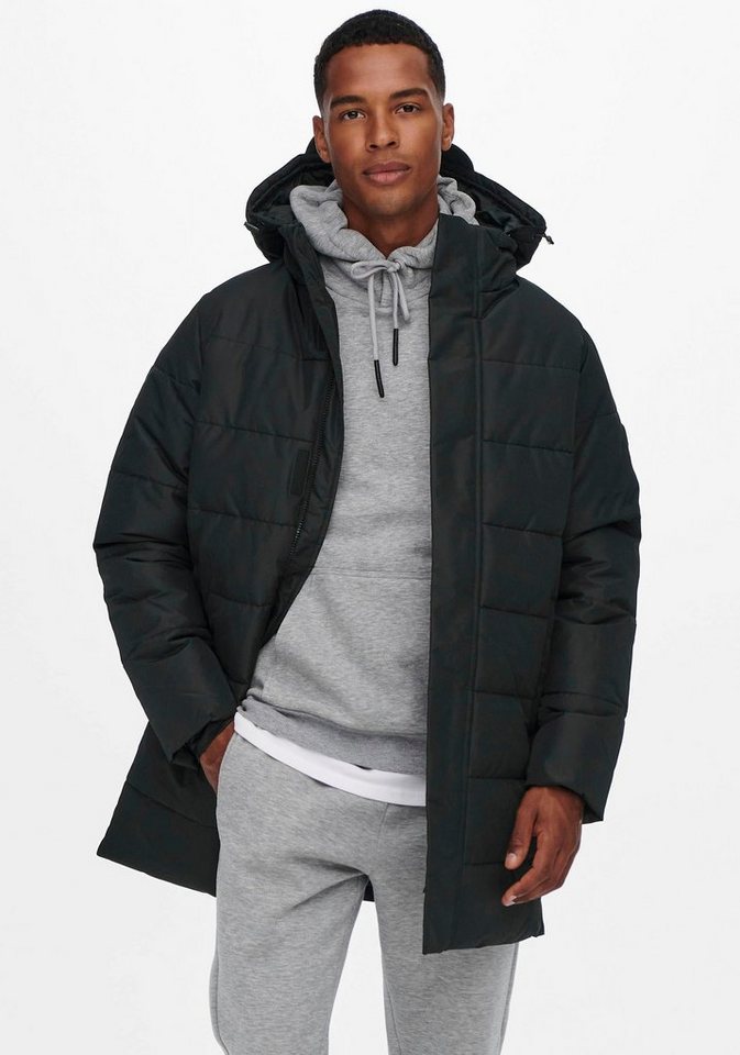 ONLY & SONS Steppjacke ONSCARL LIFE LONG QUILTED COAT NOOS OTW von ONLY & SONS