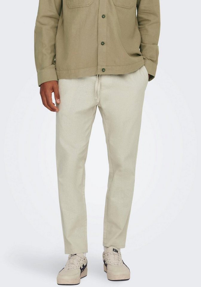 ONLY & SONS Stoffhose ONSLINUS CROP 0007 COT LIN PNT NOOS mit Leinen von ONLY & SONS