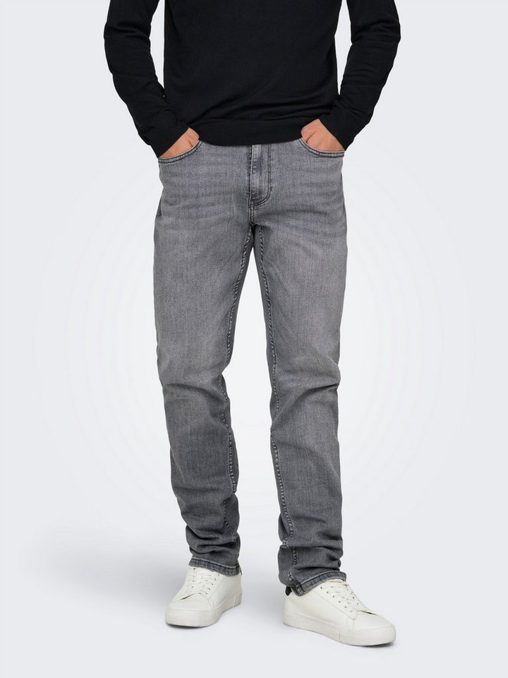 ONLY & SONS Straight-Jeans ONSWEFT REGULAR WB 0021 TAI DNM NOOS im 4-Pocket-Style von ONLY & SONS
