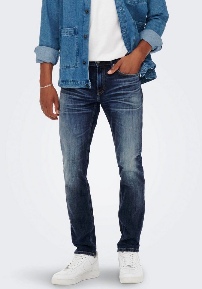 ONLY & SONS Straight-Jeans ONSWEFT REGULAR WB 0021 TAI DNM NOOS im 4-Pocket-Style von ONLY & SONS