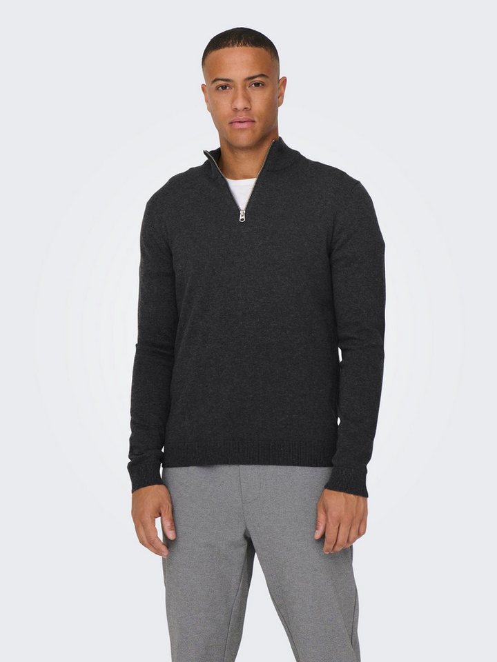 ONLY & SONS Strickpullover ONSALEX REG 12 HALF ZIP KNIT von ONLY & SONS