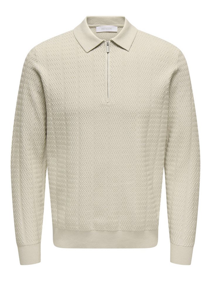 ONLY & SONS Strickpullover ONSASK REG LS 12 HALF ZIP POLO FRML von ONLY & SONS