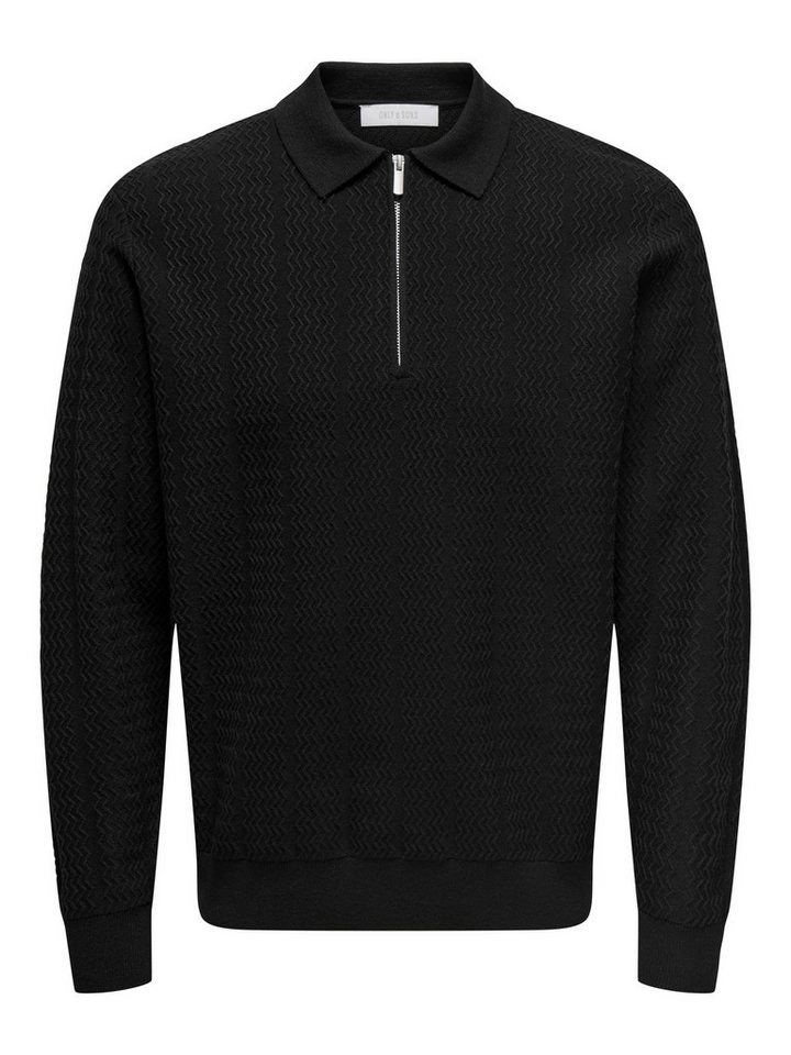 ONLY & SONS Strickpullover ONSASK REG LS 12 HALF ZIP POLO FRML von ONLY & SONS