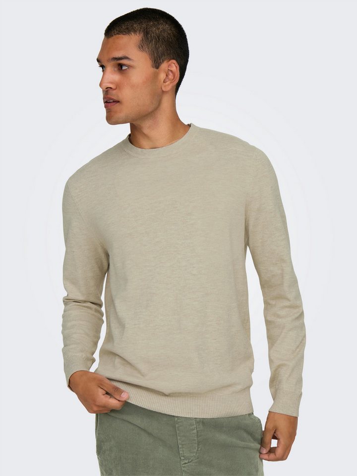 ONLY & SONS Strickpullover ONSLOUI REG 12 MEL CREW KNIT NOOS von ONLY & SONS