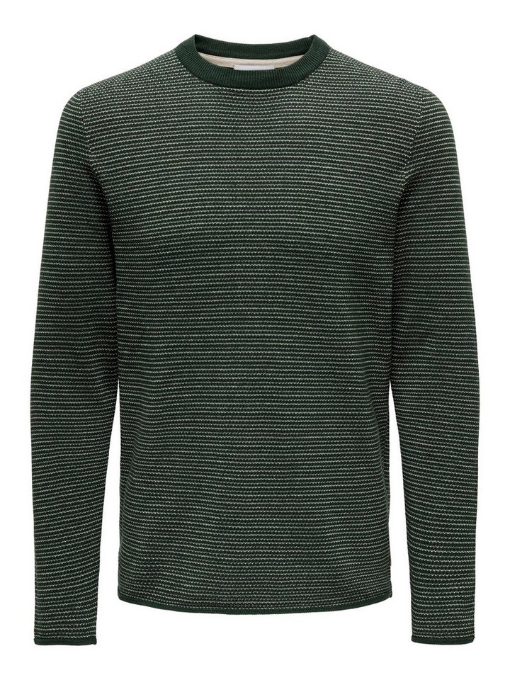 ONLY & SONS Strickpullover Rundhals Langarm ONSNIGUEL REG 12 STRIPE CREW KNIT ONLY & SONS Strickpullover Rundhals Langarm ONSNIGUEL REG 12 STRIPE CREW KNIT von ONLY & SONS