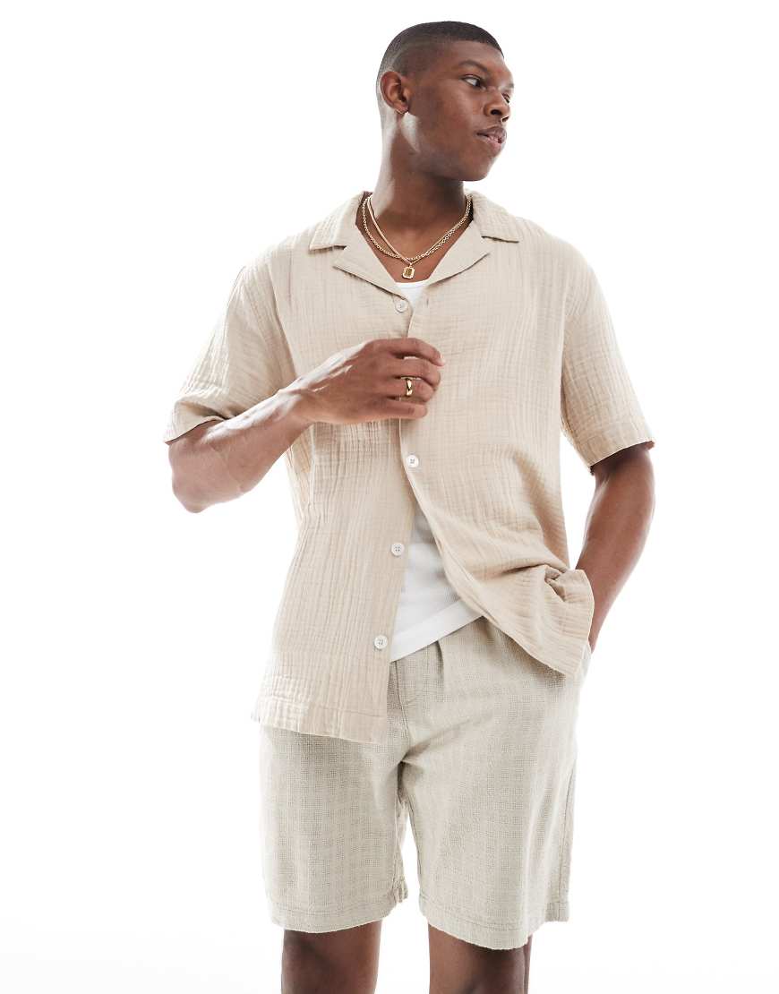 ONLY & SONS - Strukturierte Shorts aus Leinenmix in Steinbeige-Neutral ONLY & SONS - Strukturierte Shorts aus Leinenmix in Steinbeige-Neutral von ONLY & SONS