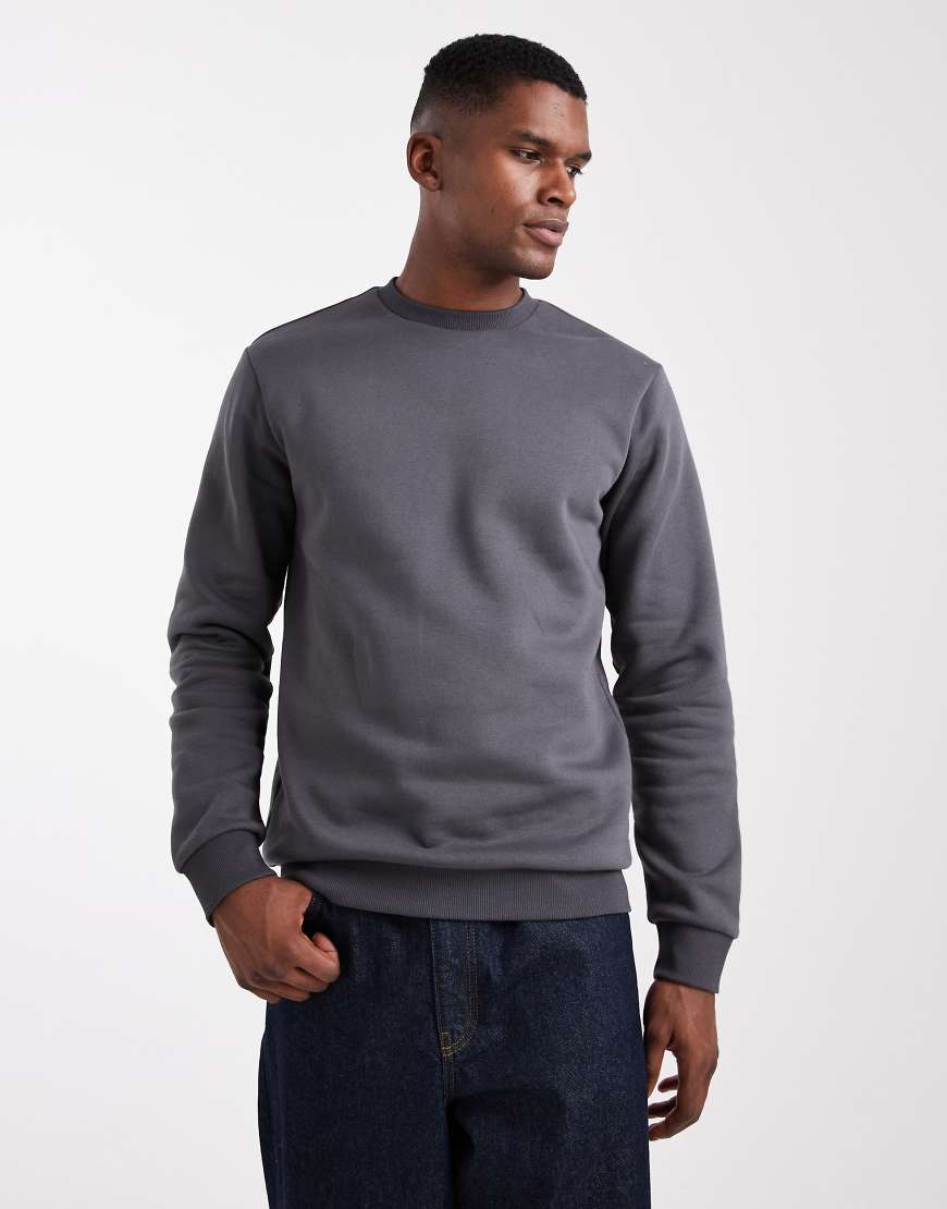 ONLY & SONS - Sweatshirt in Dunkelgrau mit Rundhalsausschnitt von ONLY & SONS
