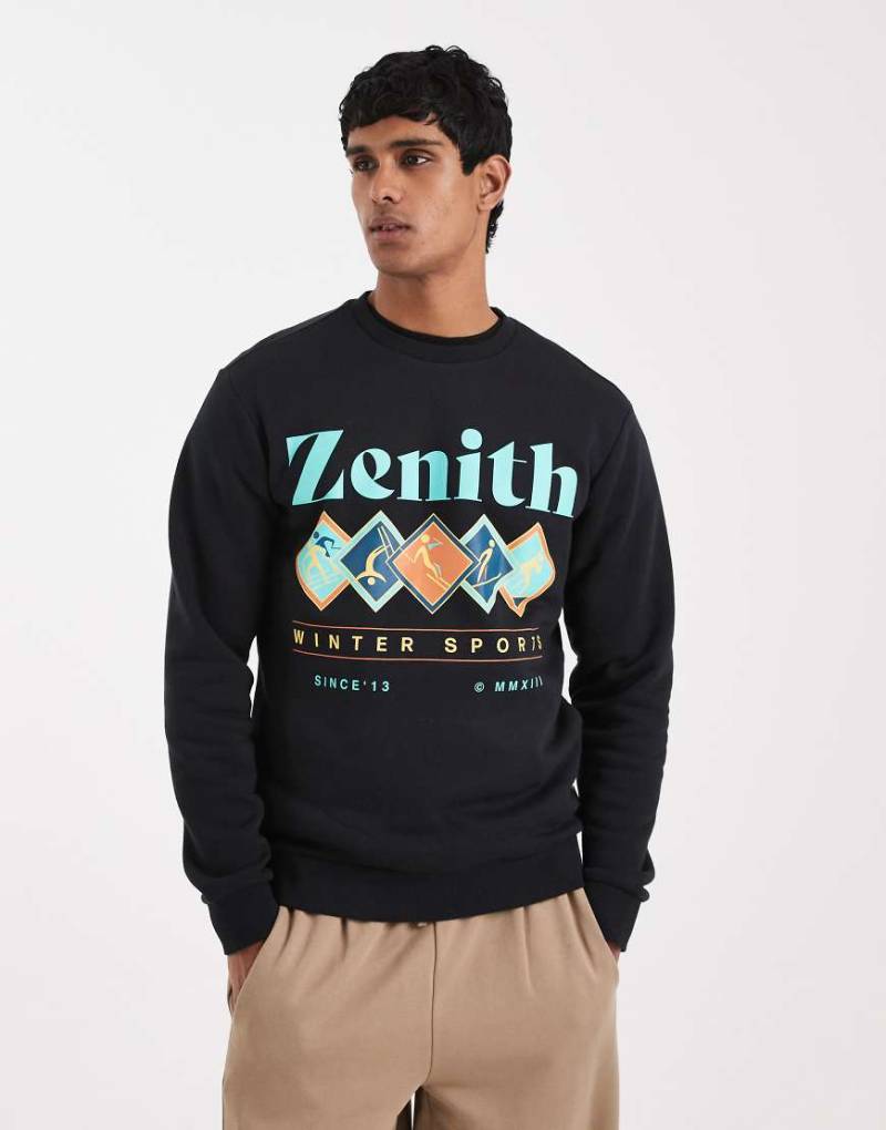 ONLY & SONS - Sweatshirt in Schwarz mit „Zenith"-Print von ONLY & SONS