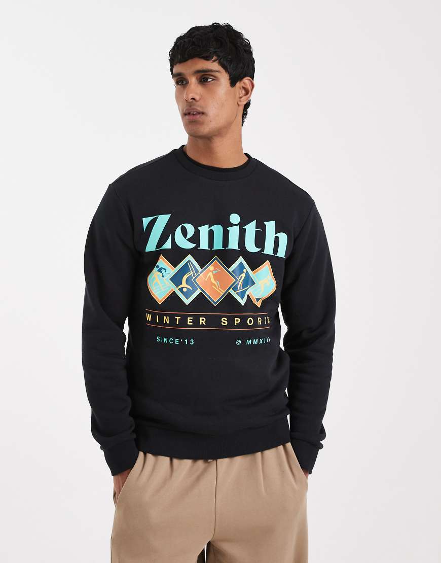 ONLY & SONS - Sweatshirt in Schwarz mit „Zenith"-Print von ONLY & SONS
