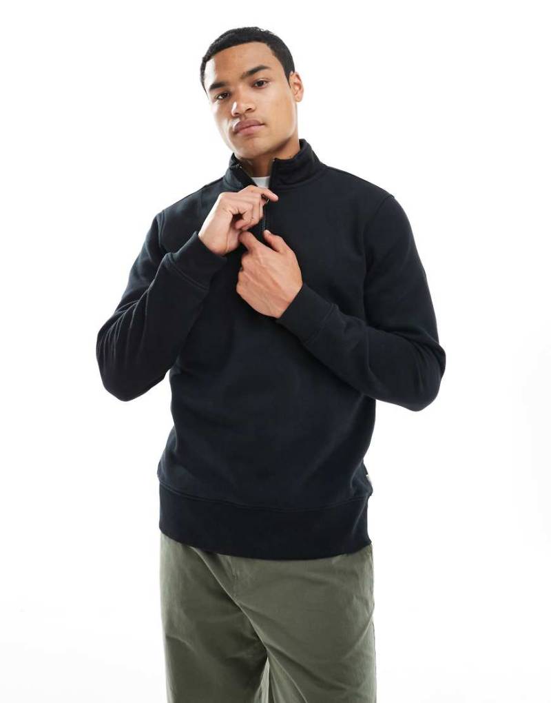 ONLY & SONS - Sweatshirt in Schwarz mit kurzem Reißverschluss von ONLY & SONS