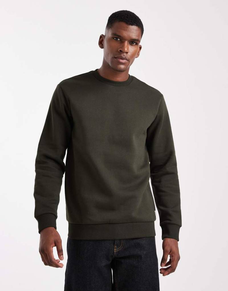 ONLY & SONS - Sweatshirts in Khaki mit Rundhalsausschnitt-Grün von ONLY & SONS