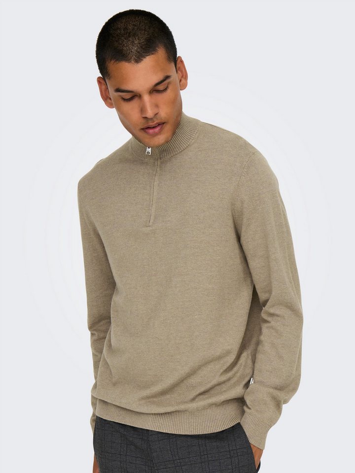 ONLY & SONS Troyer ONSLOUI REG 12 MEL HALF ZIP KNIT NOOS ONLY & SONS Troyer ONSLOUI REG 12 MEL HALF ZIP KNIT NOOS von ONLY & SONS