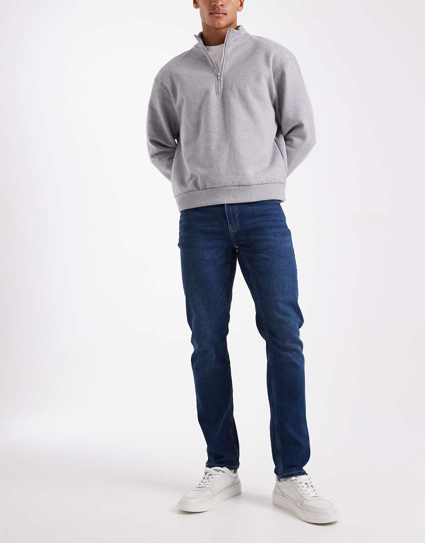 ONLY & SONS - Weft - Regular-Fit-Jeans in dunkler Waschung-Weiß von ONLY & SONS