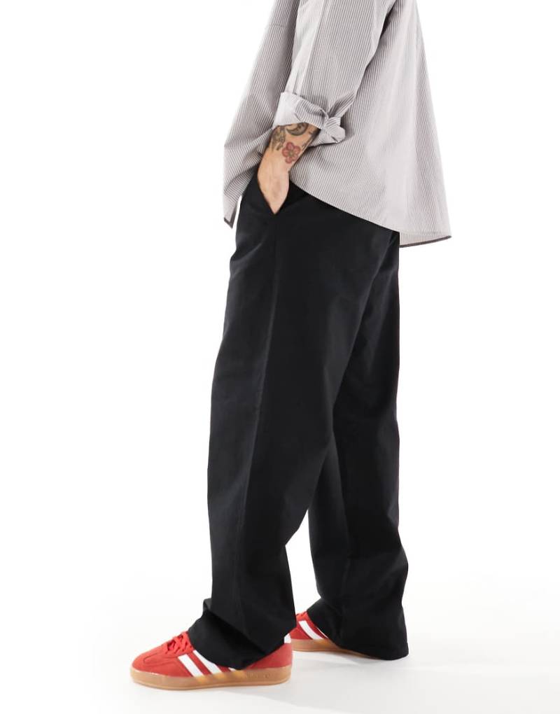 ONLY & SONS - Weite Hose mit Leinen in Schwarz von ONLY & SONS