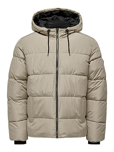 ONLY & SONS male Daunenjacke Kapuze mit Kordelzug Jacke von ONLY & SONS