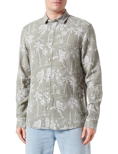 ONSCAIDEN LS Hawaii AOP Linen Shirt von ONLY & SONS