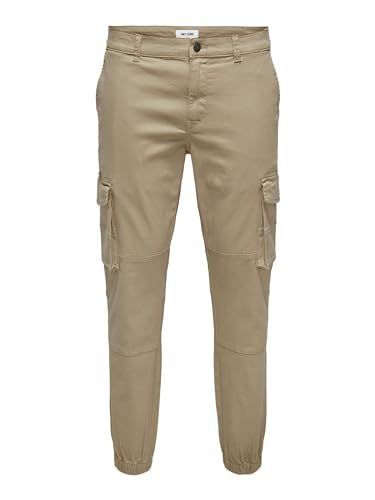 ONLY & SONS Herren Onscarter Life Cargo Cuff 0013 Pant Noos Hose, Chinchilla, 29W / 32L EU von Only & Sons