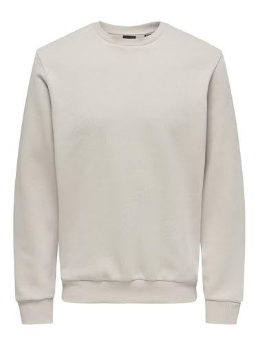 ONLY & SONS Herren Sweatshirt ONSCERES XS S M L XL XXL Schwarz Grau Blau, Größe:L, Farbe:Silver Lining 22018683 von Only & Sons