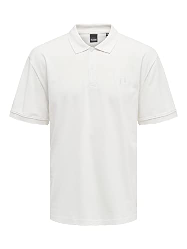 ONLY & SONS Herren Onsherrison Ovz Logo Emb Ss Polo, Cloud Dancer, M ONLY & SONS Herren Onsherrison Ovz Logo Emb Ss Polo, Cloud Dancer, M von ONLY & SONS