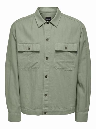 Only & Sons Long Sleeve Kennet Life Linen Overshirt M von ONLY & SONS