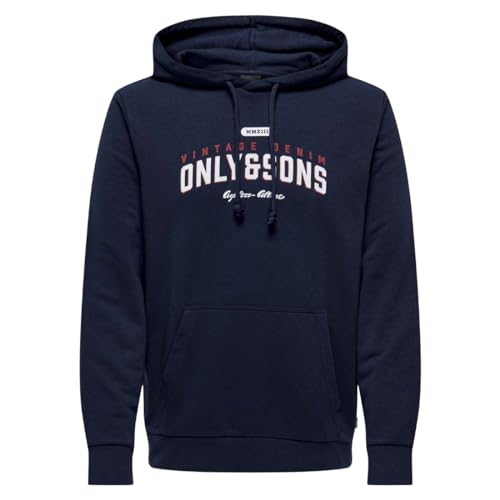 ONSLENNY REG Vintage Print Hood Sweat von ONLY & SONS