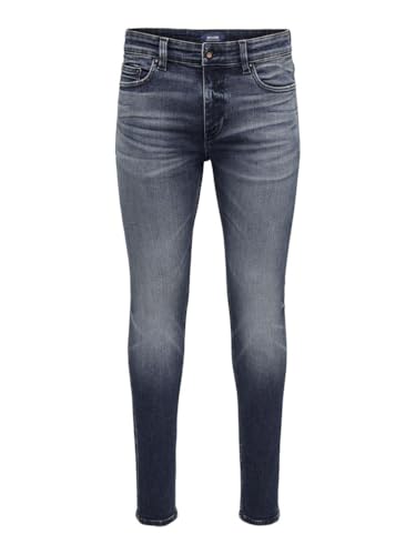 ONLY & SONS Herren ONSWARP Skinny Jax DBD 8795 DCC DNM VD Jeans, Dark Blue Denim, 30 W/32 L von ONLY & SONS