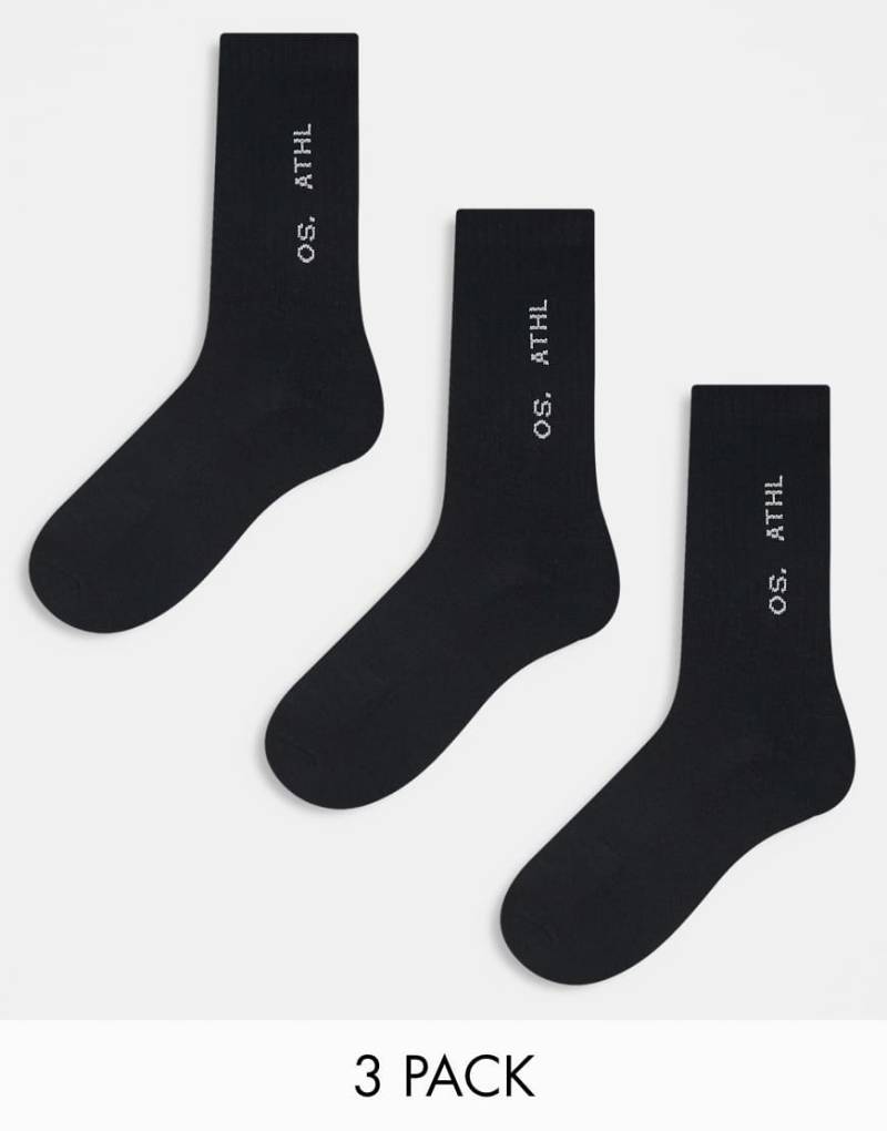 ONLY & SONS - 3er-Pack Tennissocken im Schwarz von ONLY & SONS