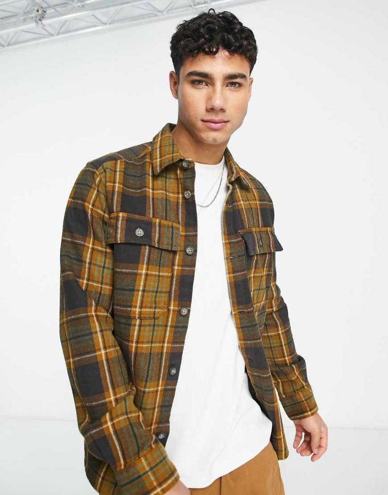 Only & Sons - Braun karierte Flanell-Hemdjacke Only & Sons - Braun karierte Flanell-Hemdjacke von ONLY & SONS