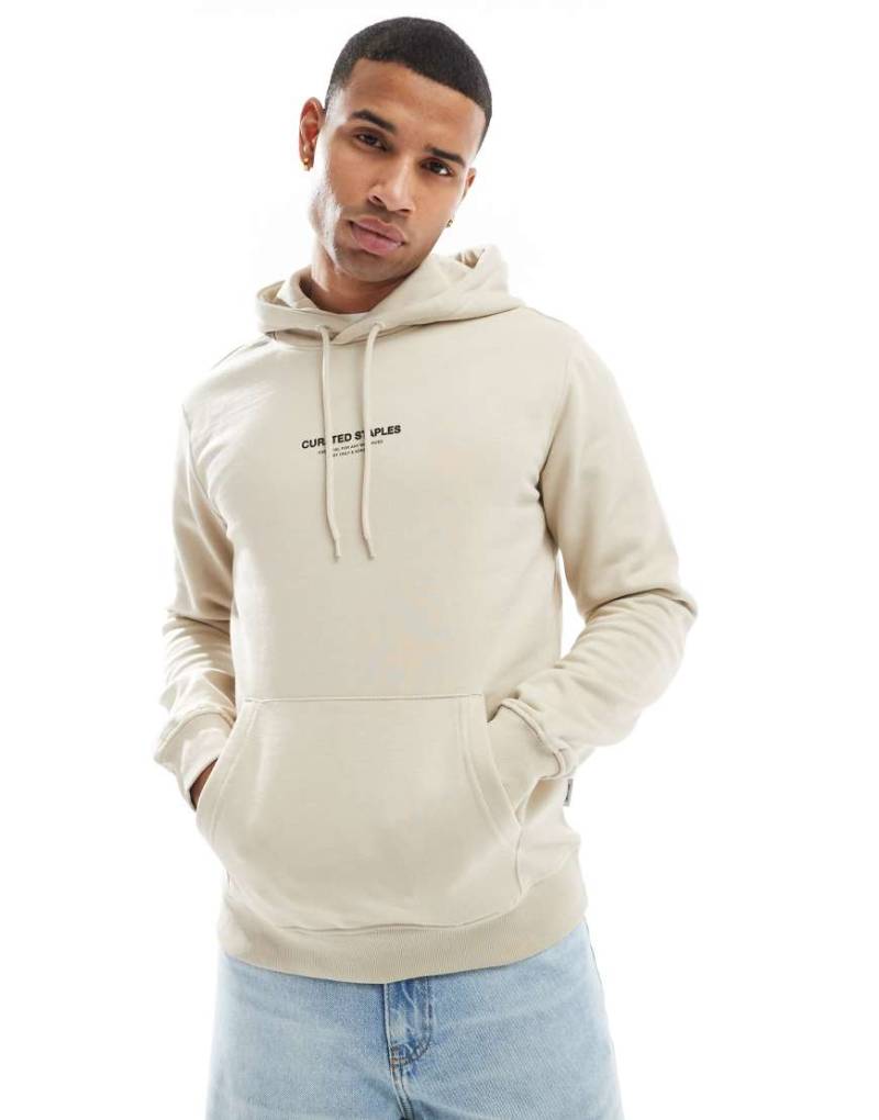 Only & Sons - Curated - Kapuzenpullover in Steinbeige-Neutral von ONLY & SONS