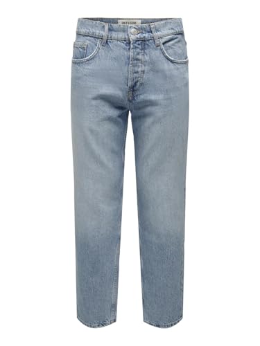 ONLY & SONS Herren Jeans ONSEDGE Loose 6986 - Relaxed Fit - Blau - Light Blue, Größe:36W / 32L, Farbvariante:Light Blue Denim 22026986 von ONLY & SONS