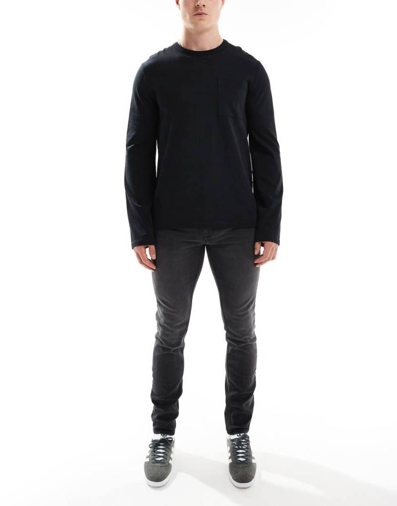 Only & Sons - Enge Jeans in verwaschenem Schwarz von ONLY & SONS