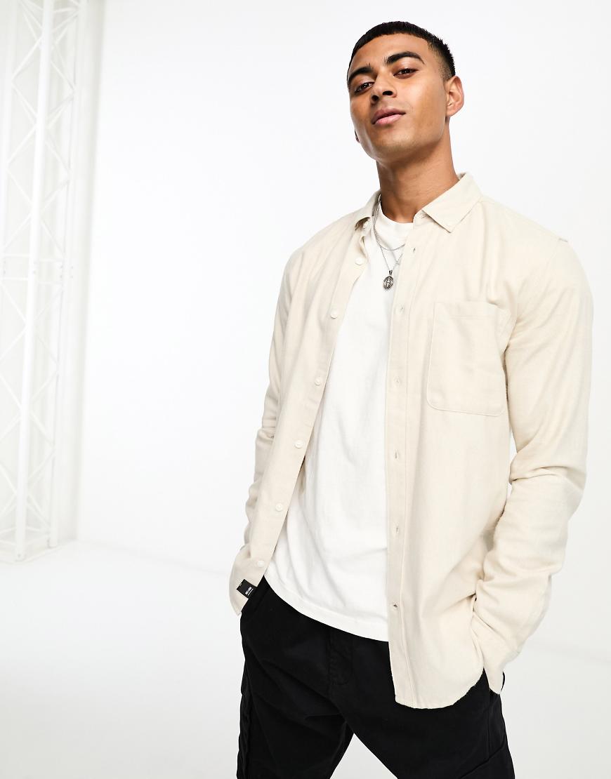 Only & Sons - Flanellhemd in Ecru-Neutral von ONLY & SONS