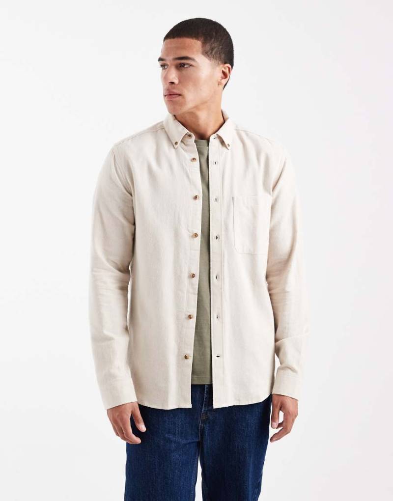Only & Sons - Flanellhemd in Ecru-Neutral von ONLY & SONS