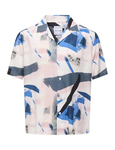 Only & Sons Herren Onsdash Life Reg Dig AOP Ss Resort Shirt, Keepsake Lilac, M Only & Sons Herren Onsdash Life Reg Dig AOP Ss Resort Shirt, Keepsake Lilac, M von ONLY & SONS