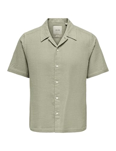 Only & Sons Herren Onssavier Waffle Ss Shirt 0326, Laurel Oak, S EU von ONLY & SONS