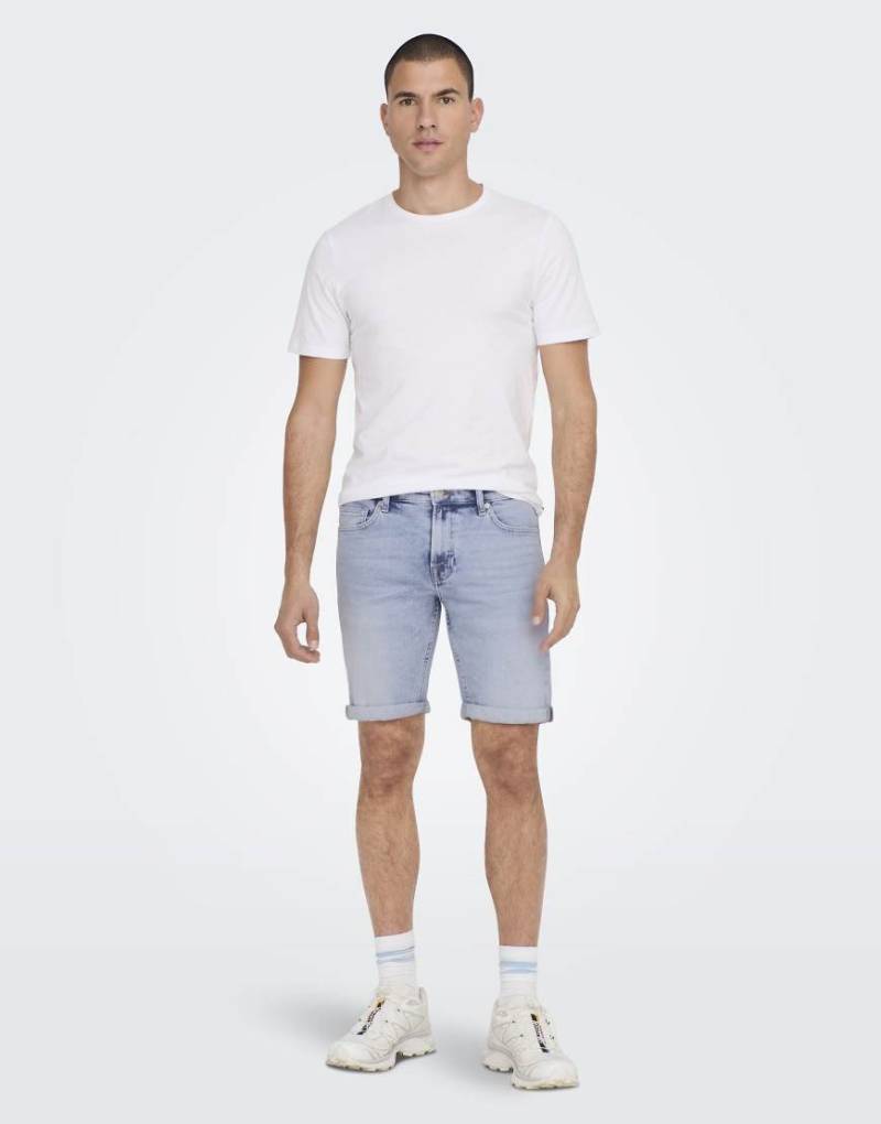 Only & Sons - Jeansshorts in Hellblau von ONLY & SONS
