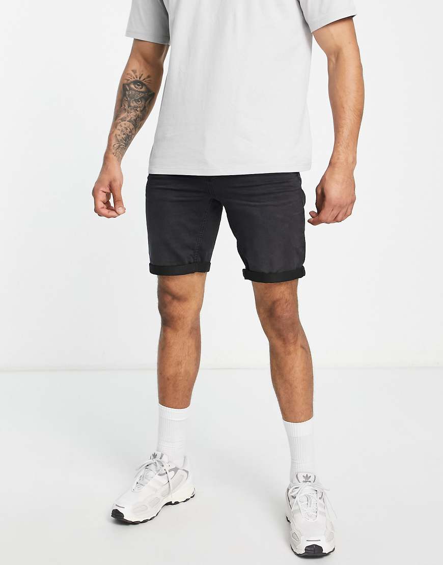Only & Sons - Jog-Shorts aus Denim in verwaschenem Schwarz Only & Sons - Jog-Shorts aus Denim in verwaschenem Schwarz von ONLY & SONS